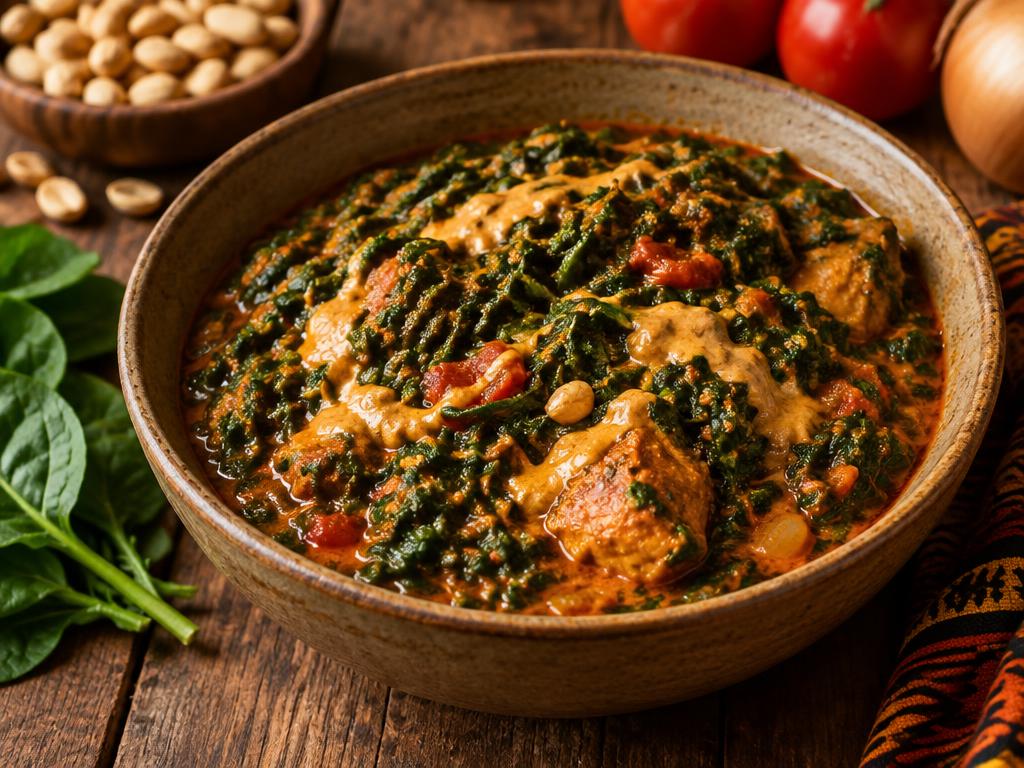 Épinards à l'Arachide & Tomate (style ouest-africain)