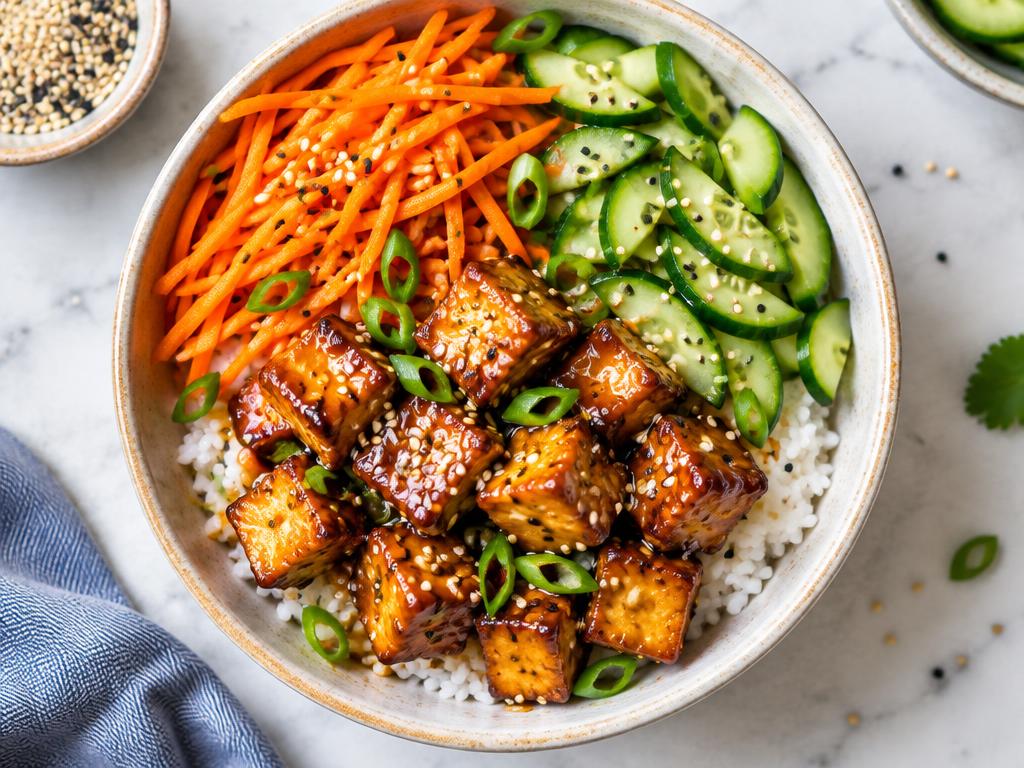 Bowl de Riz au Tofu Caramélisé