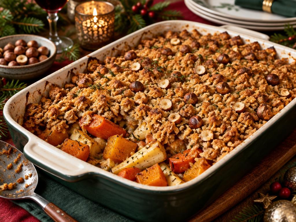 Crumble Salé de Légumes Rôtis