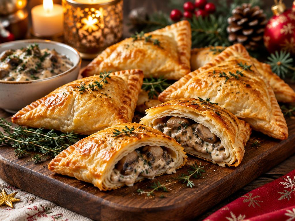 Feuilletés Dorés aux Champignons