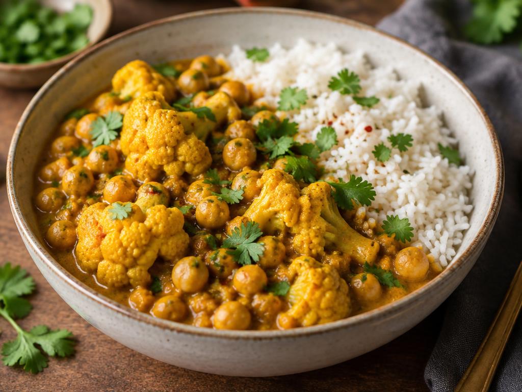 Curry de Pois Chiches & Chou-fleur