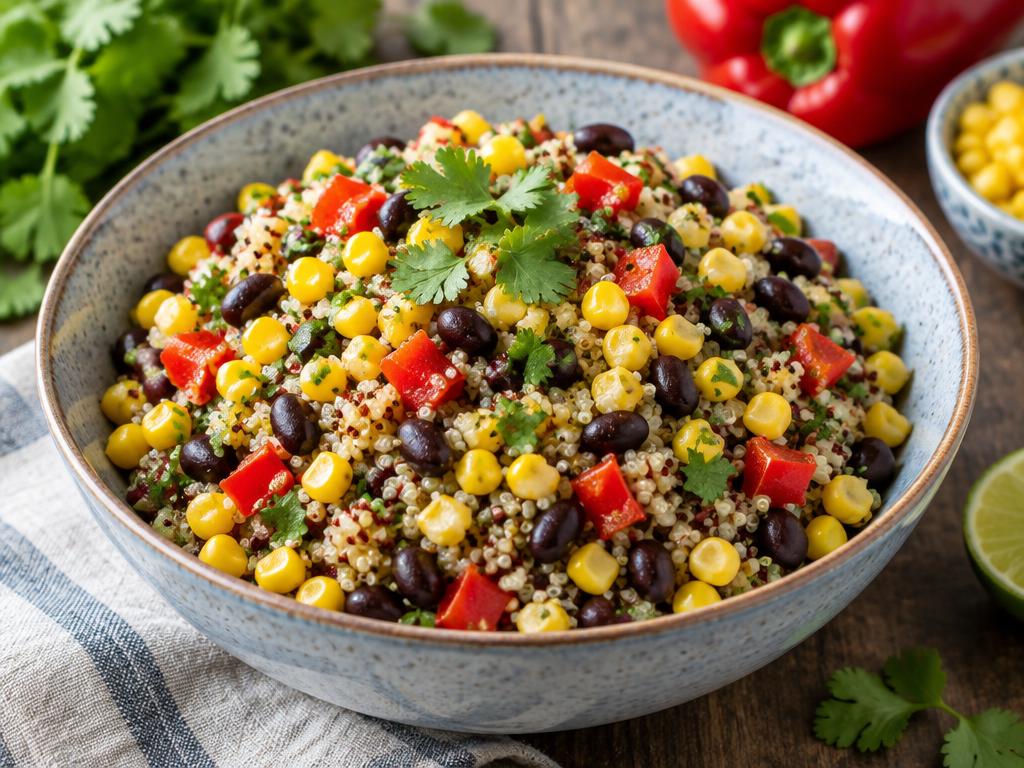 Salade de Quinoa, Haricots Noirs & Maïs