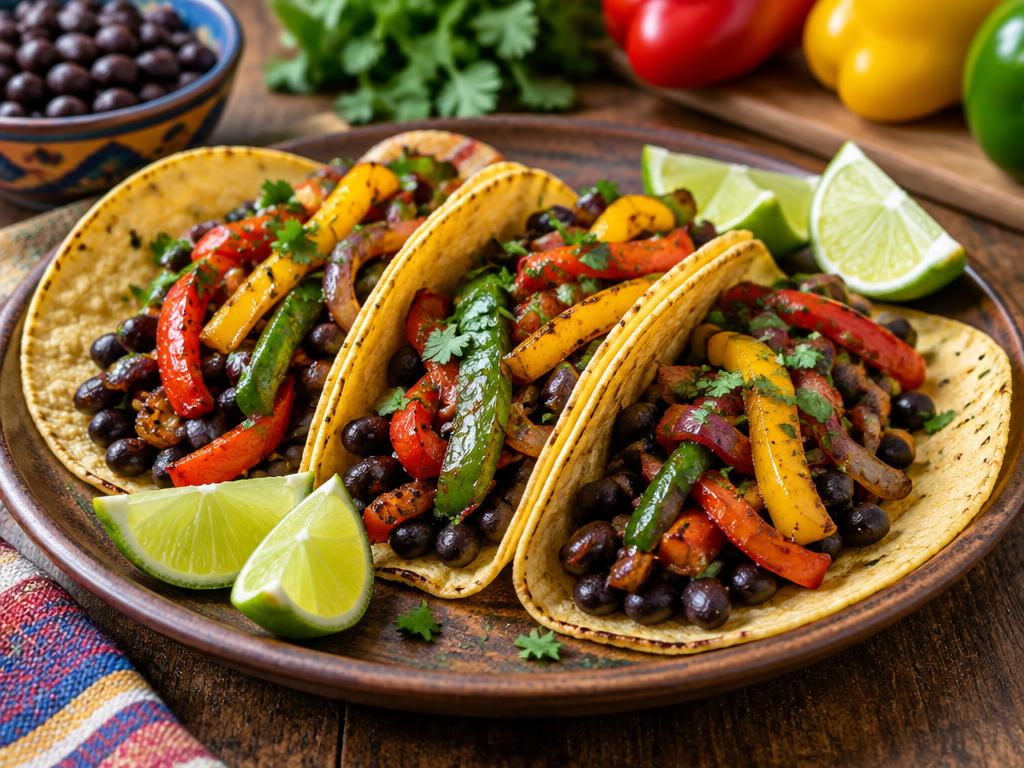 Tacos Haricots Noirs & Poivrons