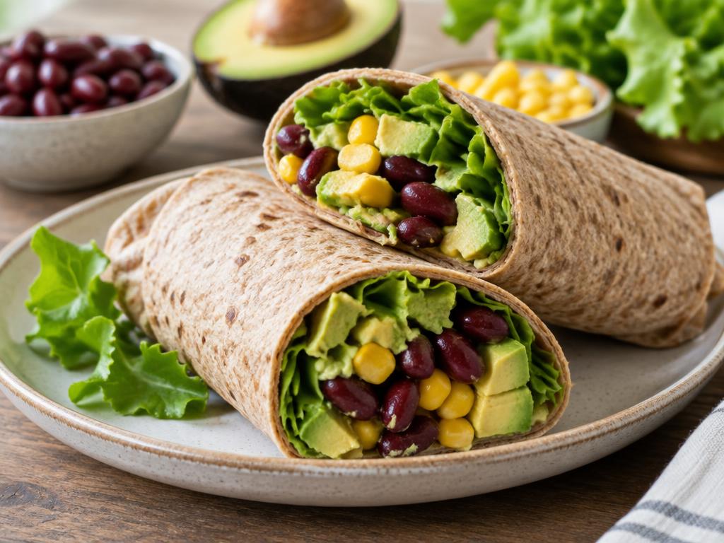 Wrap Haricots Rouges, Avocat & Maïs