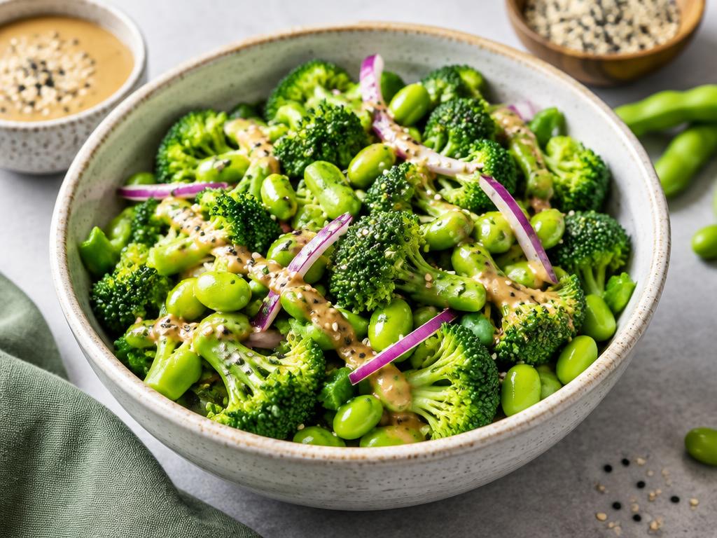 Salade tiède d'edamame et brocoli