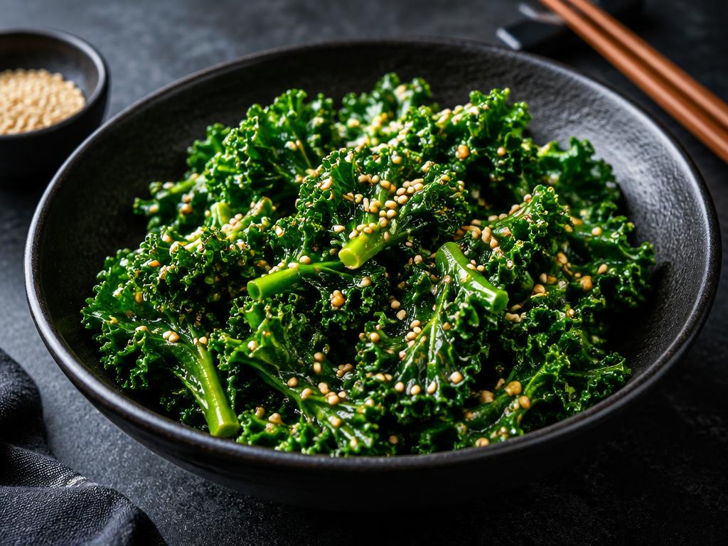 Kale sauté au sésame